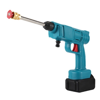 Pistol portabil de spălat cu baterie litiu pentru mașină, pompă de înaltă presiune — 21 V, 3 MPa, 3 L/min, furtun 5 m