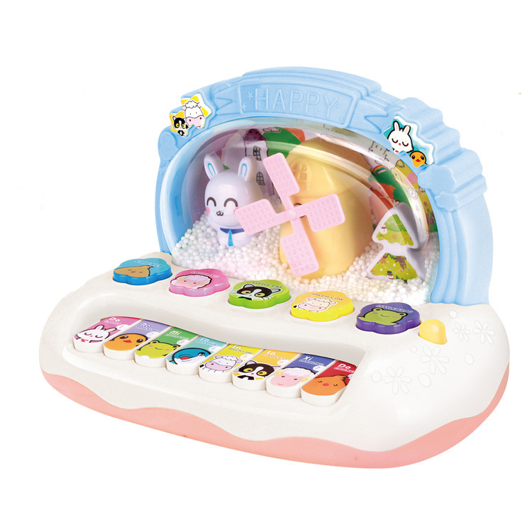 Παιδικό ηλεκτρονικό πιάνο με φωτεινά εφέ – πλαστικό διαδραστικό παιχνίδι για 4–6 ετών, με μπαταρίες, μουσική και ήχος