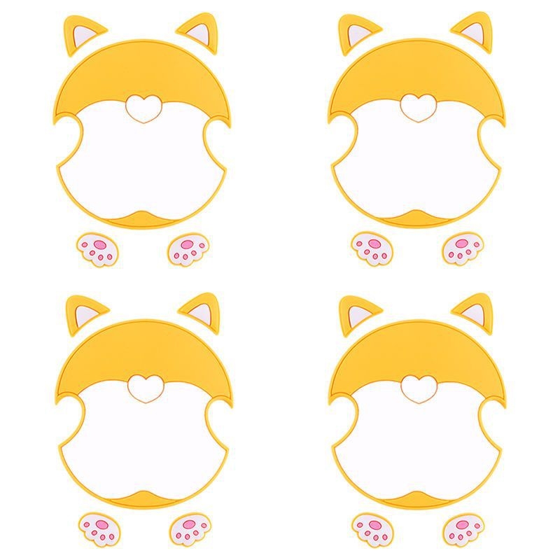 Сладък защитен филм за дръжката на автомобила (карикатурен дизайн, антинадраскващ, PVC, универсално пасва)