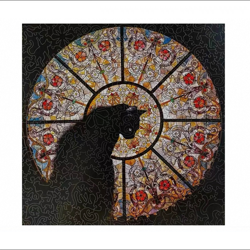 Drveni 3D puzzle s motivom mačke u crkvi, 372 dijela, puzzle za odrasle