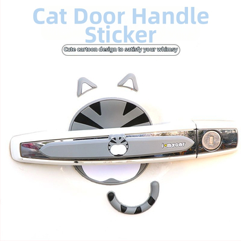 PVC ochranný film na kľučku dverí auta – protiškrabavý, roztomilý karikatúrny dizajn, univerzálny ochranný fóliový set na dvere