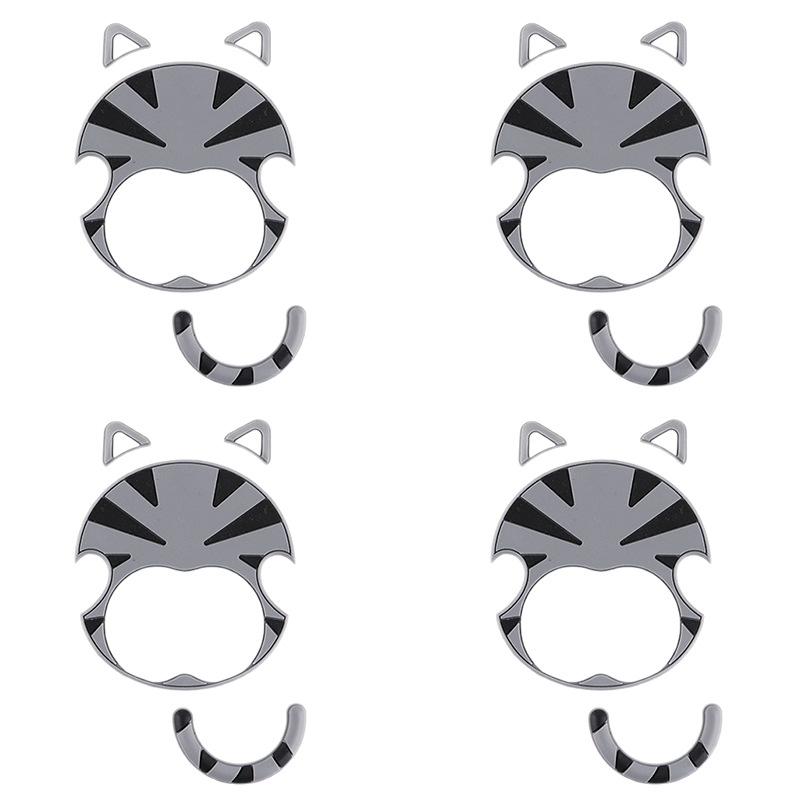 PVC защита за дръжка на автомобил – анти-надраскване, карикатурен дизайн, универсален комплект защитни филми за врата