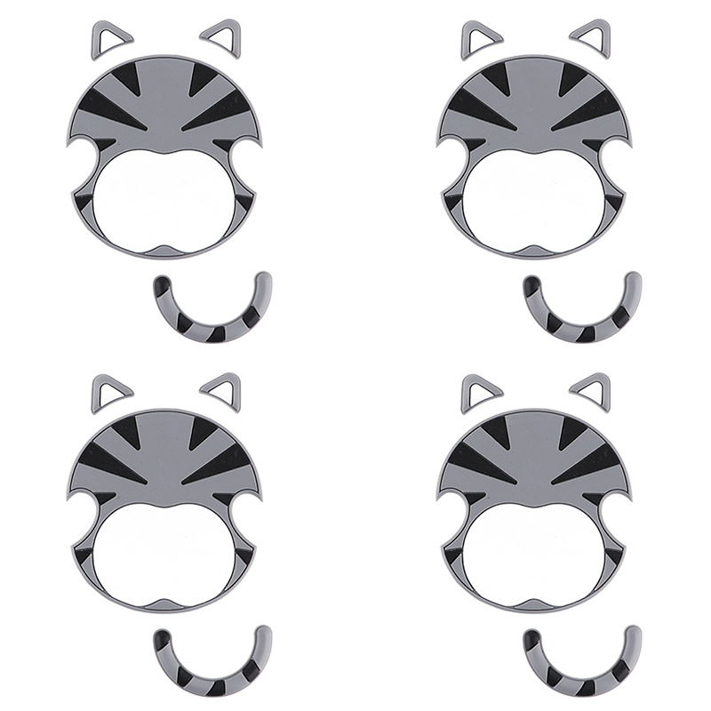 PVC защита за дръжка на автомобил – анти-надраскване, карикатурен дизайн, универсален комплект защитни филми за врата