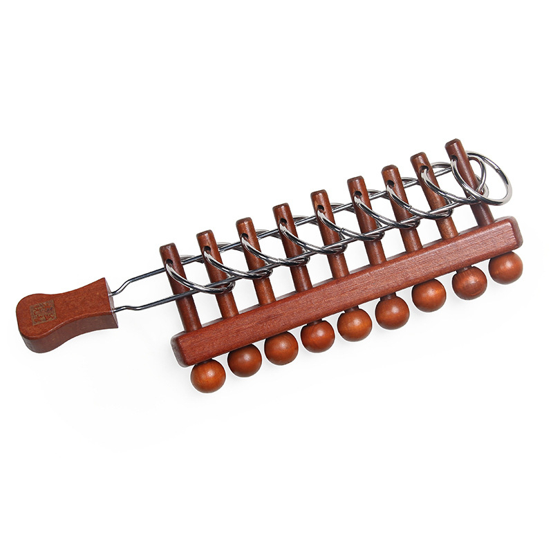 Drveni puzzle s devet prstena - razvoj uma za djecu 4-6 godina, DIY kompatibilan