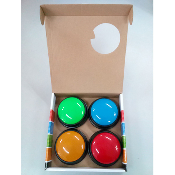 DK Εκπαιδευτικό Διαδραστικό Παιχνίδι Συναγερμού, σετ 4 τεμάχια — με μπαταρίες, φως και ήχο, για παιδιά 4–6 ετών