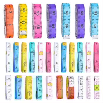 PU μαλακή μετρητική ταινία, Inch measuring tape (κουτί), σετ 10 τεμάχια, εύρος μέτρησης 150, για ραφή και μετρήσεις σώματος