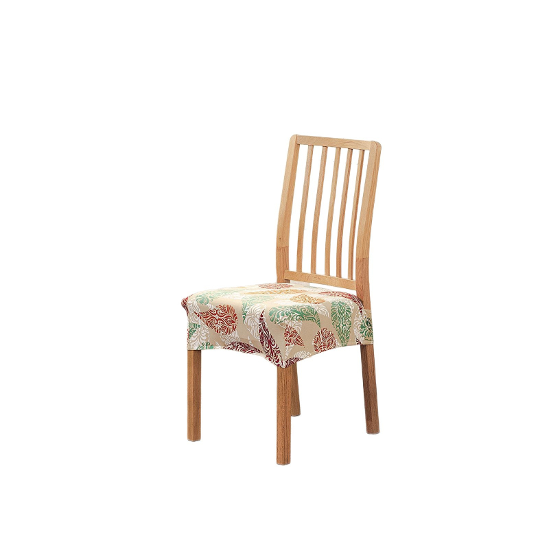 Κάλυμμα καρεκλών εστιατορίου - ελαστικό τετράγωνο κάλυμμα μαξιλαριού, Milk Silk, αντιολισθητικό, ανθεκτικό στη φθορά, προστασία από τη σκόνη, μοτίβο φυτών, αγροτικό στυλ