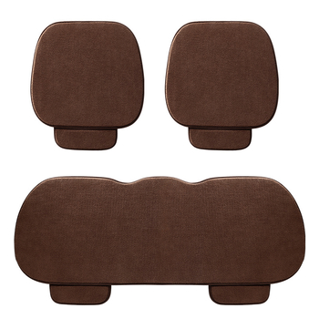 Zimski set navlaka za sjedalice automobila s površinom od vlakana soje i poliesterom, ploski minimalistički stil, japanski stil, univerzalni trodijelni set s ventilacijom
