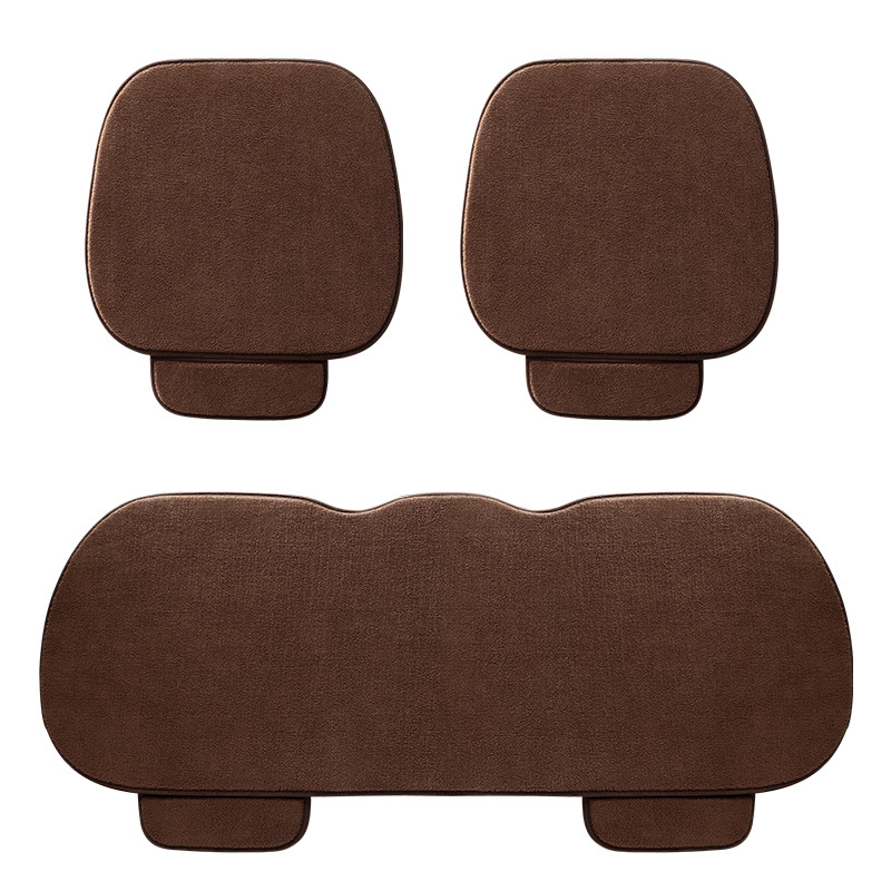 Zimski set navlaka za sjedalice automobila s površinom od vlakana soje i poliesterom, ploski minimalistički stil, japanski stil, univerzalni trodijelni set s ventilacijom