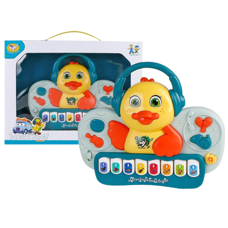 Pian electronic educațional pentru copii cu lumini – înregistrare și producție muzicală, carcasă din plastic, alimentare cu baterii, destinat copiilor 0–3 ani