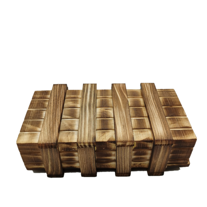 Kongming Lock Puzzle Box – drvena Luban Lock, mehanizam s tri faze, za djecu 4–6 godina; blister pakiranje (Drvo; Puzzle; Kongming Lock/Luban Lock; Za djecu 4–6 godina; Blister pakiranje)