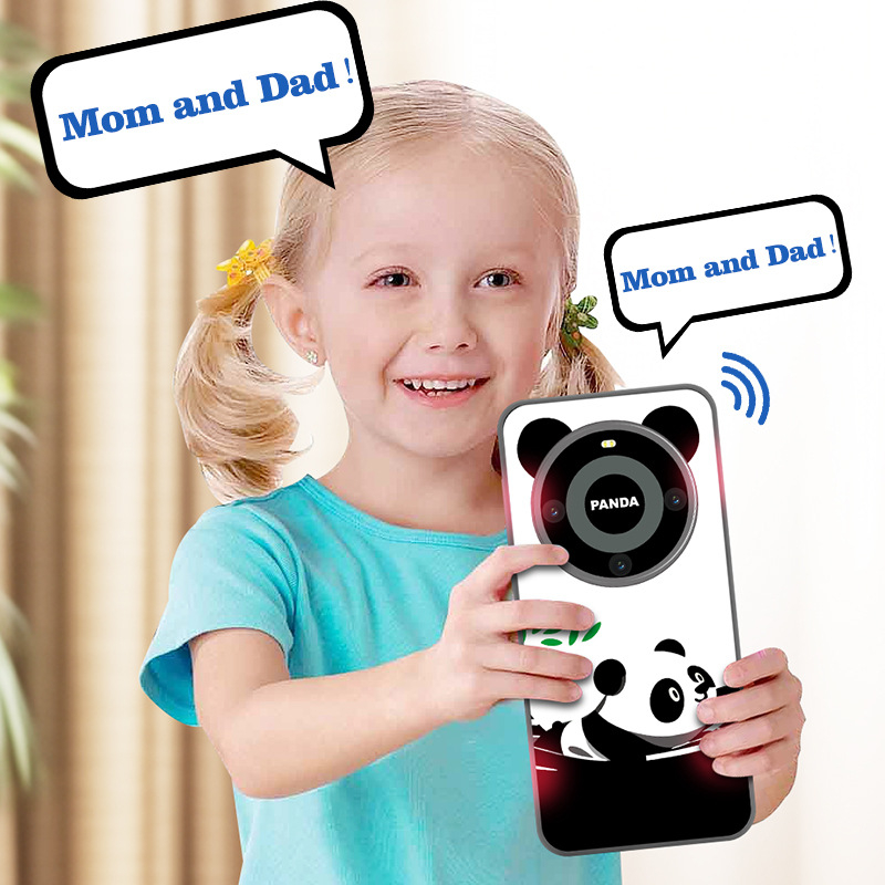 Telefon-jucărie muzical pentru copii, cu ecran tactil de 40 butoane, pentru învățare timpurie — funcții muzică și voce, corp din plastic, baterie Li-ion, pentru 0-3 ani