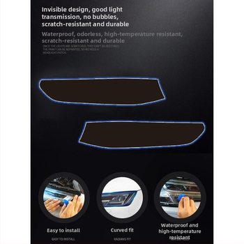 Chiweike TPU film na svetlá a zadné svetlá Geely Xingrui – Kompatibilné s prednými, zadnými svetlami a hmlovkami