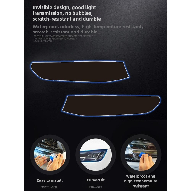 Chiweike TPU film na svetlá a zadné svetlá Geely Xingrui – Kompatibilné s prednými, zadnými svetlami a hmlovkami