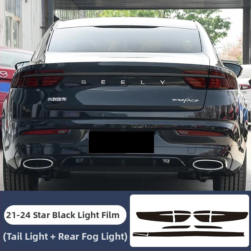 Chiweike TPU film na svetlá a zadné svetlá Geely Xingrui – Kompatibilné s prednými, zadnými svetlami a hmlovkami