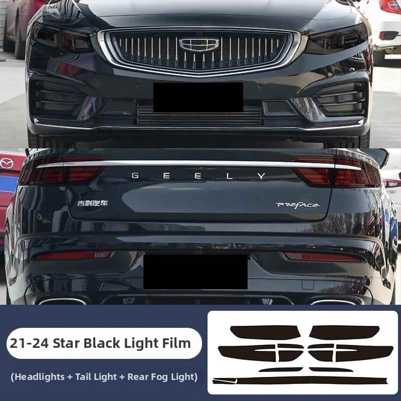 Chiweike TPU film na svetlá a zadné svetlá Geely Xingrui – Kompatibilné s prednými, zadnými svetlami a hmlovkami