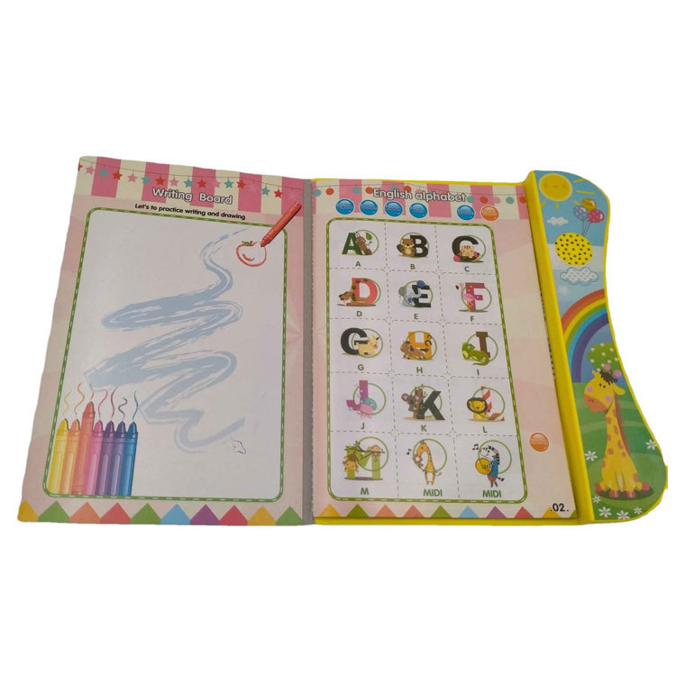 Dječja elektronička knjiga s perom za čitanje na točkama — prepoznavanje govora, glazba i dodirni povratni odziv; ABS materijal; napajanje baterijom; za djecu 4–6 godina