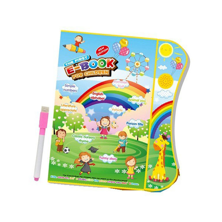 Dječja elektronička knjiga s perom za čitanje na točkama — prepoznavanje govora, glazba i dodirni povratni odziv; ABS materijal; napajanje baterijom; za djecu 4–6 godina