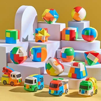 Puzzle set Kong Ming Lock/Luban Lock - Plastika - DIY spreman - Educativno treniranje razmišljanja - Pakiranje: plastična vrećica