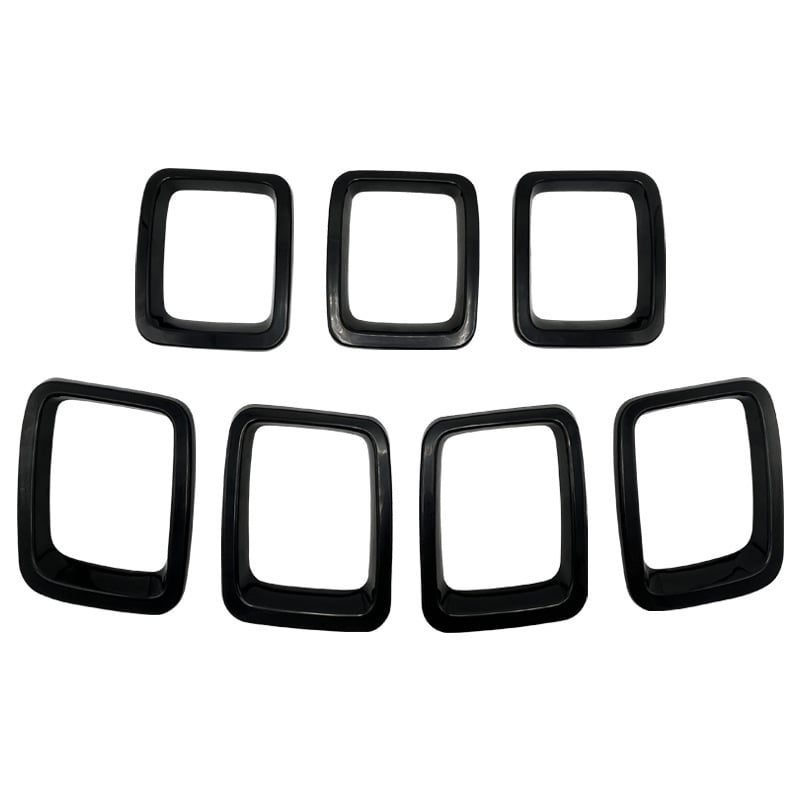 ABS Središnja rešetka s sjajnim prstenom i mrežom protiv insekata za Jeep Compass 2017–2020 (Model Xc-qcpj25)