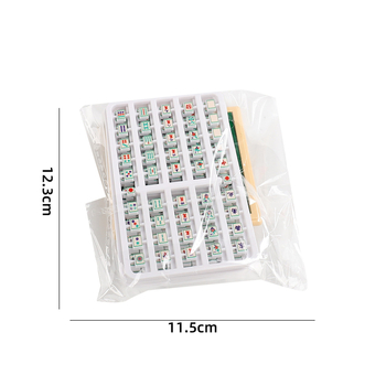 Mini Mahjong stol za kućicu lutaka s kompletnim setom malih stolaca, simulirani namještaj sobe za igru, plastika, za uzrast 7–14 godina