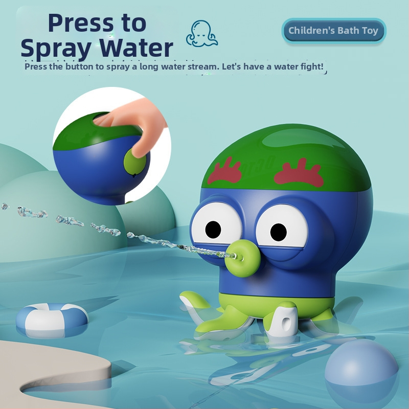 Kúpeľná hračka s chobotnicou – kreslená postavička, plastová, pre deti 3–6 rokov, chlapci a dievčatá