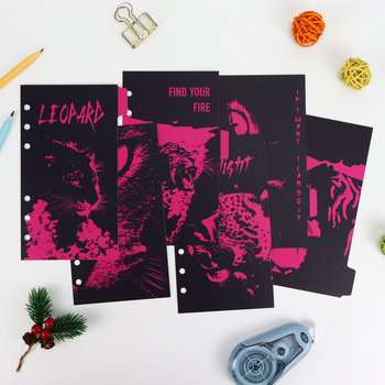 Dijeljene stranice za planer sa 6 rupa, set od 6 listova, premazane unutarnje stranice, mogućnost logotipa