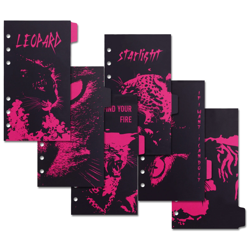 Dijeljene stranice za planer sa 6 rupa, set od 6 listova, premazane unutarnje stranice, mogućnost logotipa