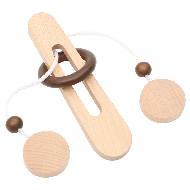 Drveni Kongming Lock / Luban Lock puzzle – rješavanje zagonetke; materijal: drvo; šifra proizvoda: Lhmbs-2345; dobna skupina: 7–14 godina