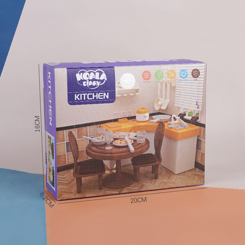 Mini simulirana kuhinja – ABS set igračaka za djecu 4–6 godina, u bojama kutije