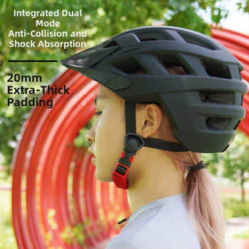 Κράνος ποδηλασίας με διχτυωτή προστασία κατά εντόμων και καπνοπροστασία, ενιαίο σχέδιο, κατάλληλος για ορεινή και αστική ποδηλασία, περίβλημα EPS+PC, unisex ενήλικες