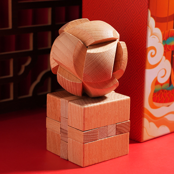 Drveni Kongming Lock/Luban Lock puzzle set za djecu 7–14 godina, komplet edukativna igra