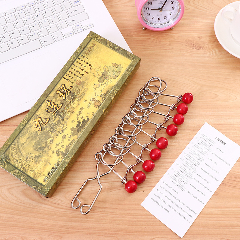 Puzzle s devet prstenova Luban Lock - edukativna metalna igračka Zy1099