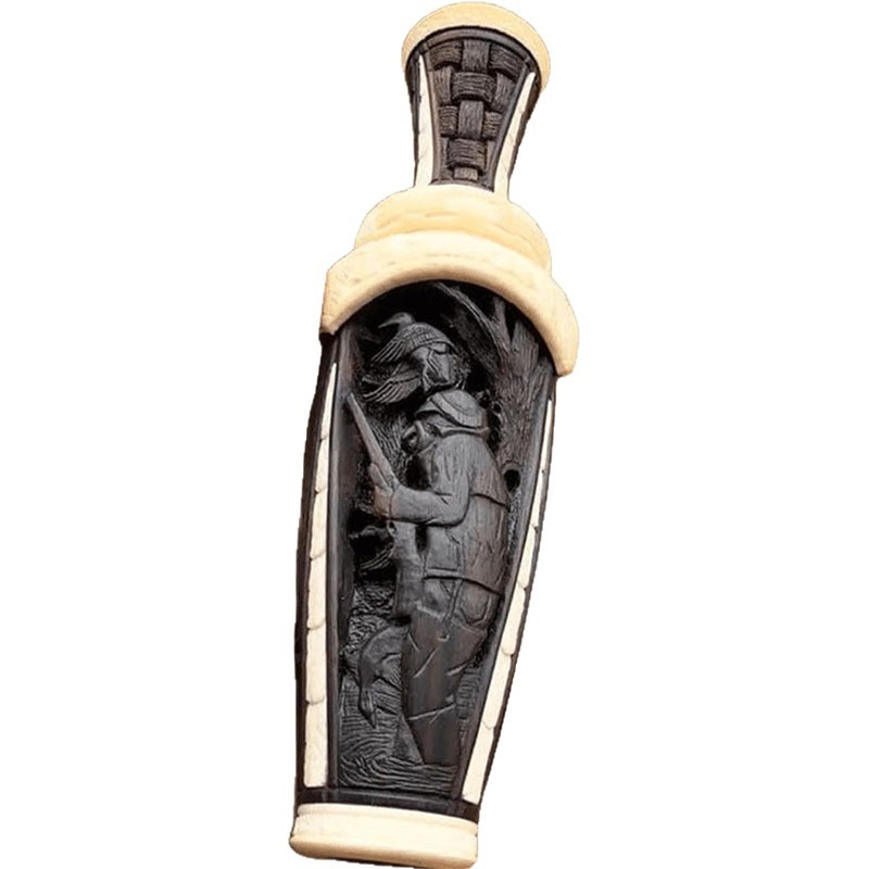 Zov za patke Hunter's Legacy – ručno izrađen, smola; model Wood Xin-50; originalni dizajn; karikaturan izgled; glazbena kutija