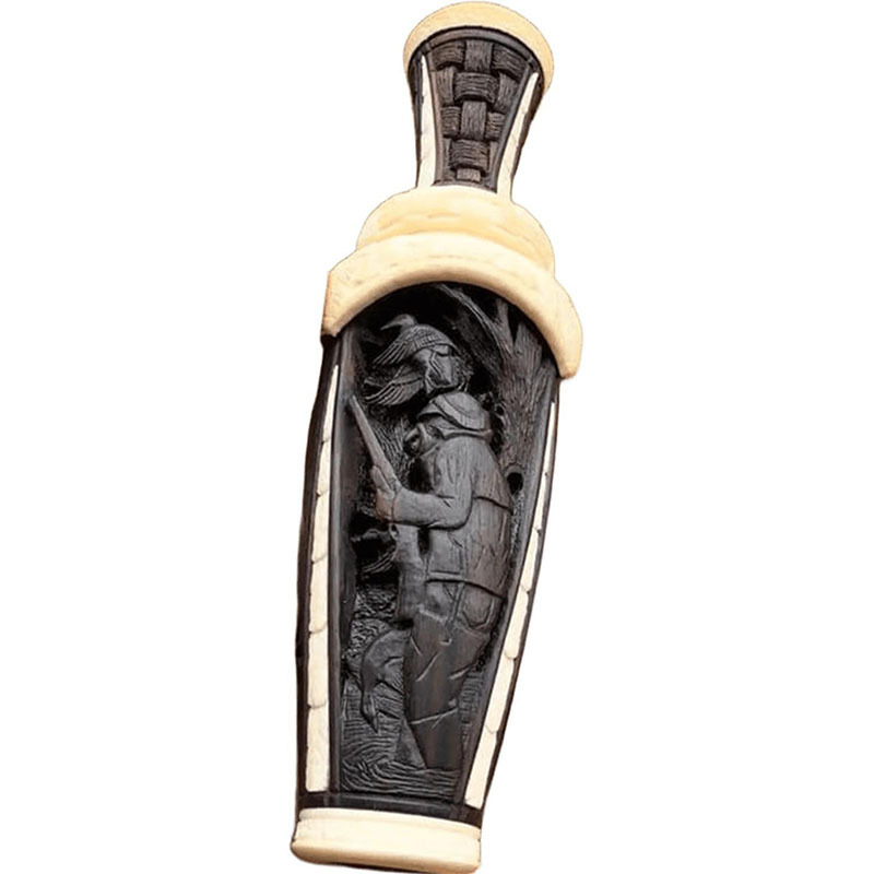 Zov za patke Hunter's Legacy – ručno izrađen, smola; model Wood Xin-50; originalni dizajn; karikaturan izgled; glazbena kutija