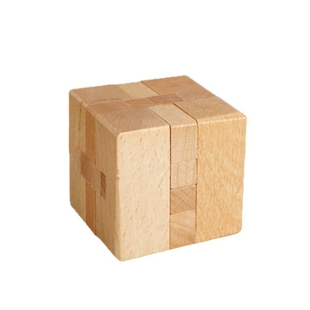 Drveni Kongming/Luban brava, kvadratni puzzle za djecu 4–6 godina