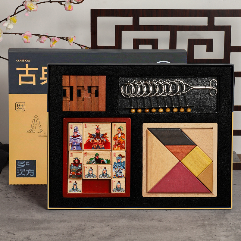 Drveni Kongming Lock mozgalica za djecu 7–14 godina s mogućnošću prilagodljive obrade