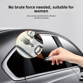 Cioc de siguranță auto, aliaj de aluminiu, 2 în 1 instrument pentru spargerea geamurilor, GL/yys