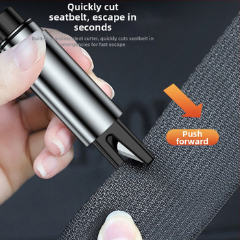 Cioc de siguranță auto, aliaj de aluminiu, 2 în 1 instrument pentru spargerea geamurilor, GL/yys