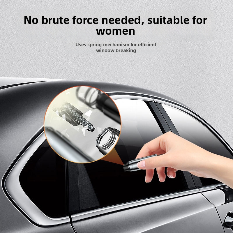 Cioc de siguranță auto, aliaj de aluminiu, 2 în 1 instrument pentru spargerea geamurilor, GL/yys