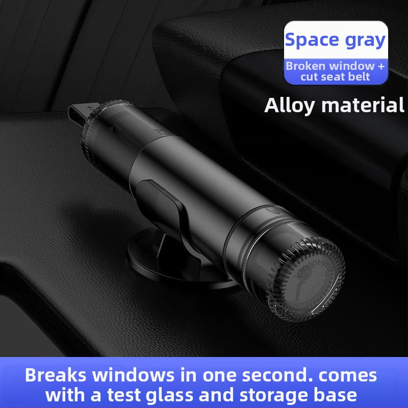 Cioc de siguranță auto, aliaj de aluminiu, 2 în 1 instrument pentru spargerea geamurilor, GL/yys