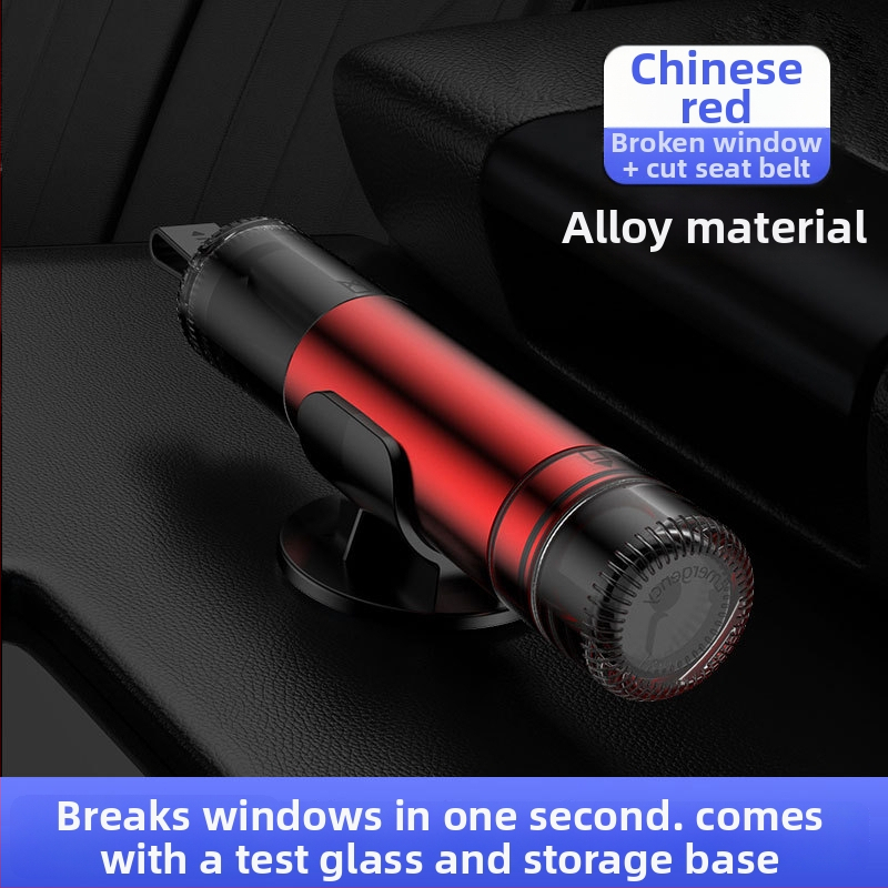 Cioc de siguranță auto, aliaj de aluminiu, 2 în 1 instrument pentru spargerea geamurilor, GL/yys