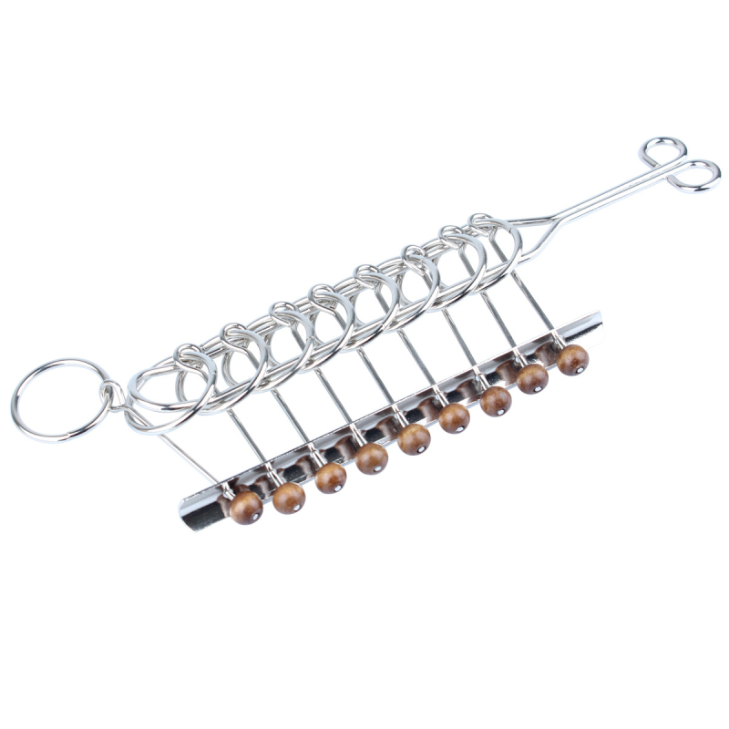 Metalni puzzle s devetom lanaca – mozgalica za vježbu mozga za djecu i odrasle; Materijal: željezna žica; Kategorija: metalni puzzle s devet lanaca; Dob: 7–14 godina.