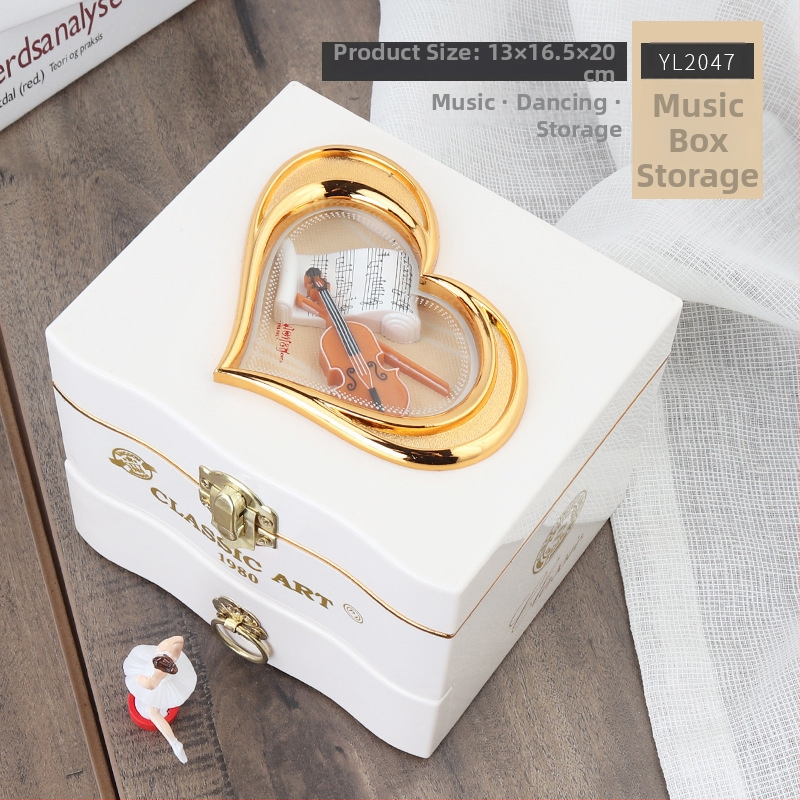 Κουτί μουσικής με χορεύτρια — νοσταλγικό πολυτελές στυλ, ABS, μορφή φωνογράφου, στυλ: απλό και μοντέρνο, διαδικασία παραγωγής: έγχυση χύτευσης