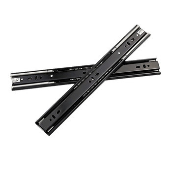 4510 амортизираща трисекционна релса за плъзгане за гардеробни врати и чекмеджета – TJU-4510, материал: студено валцована стомана, повърхност: електроплакиране, лагер с топчета