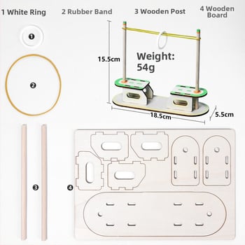 Oktatási fizika kirakós készlet – fa, DIY, elektromos, 7–14 éveseknek, uniszex