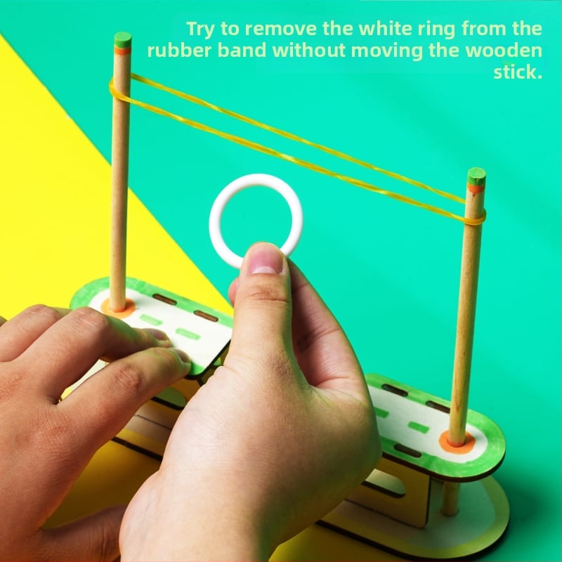 Oktatási fizika kirakós készlet – fa, DIY, elektromos, 7–14 éveseknek, uniszex