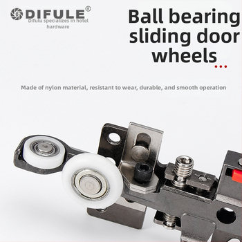 Sada hardvéru pre posuvné dvere: neviditeľný vodič koľajnice, obojstranný tlmič, zliatina zinku, model DFL-GC010, Ding Fule, moderný minimalistický štýl