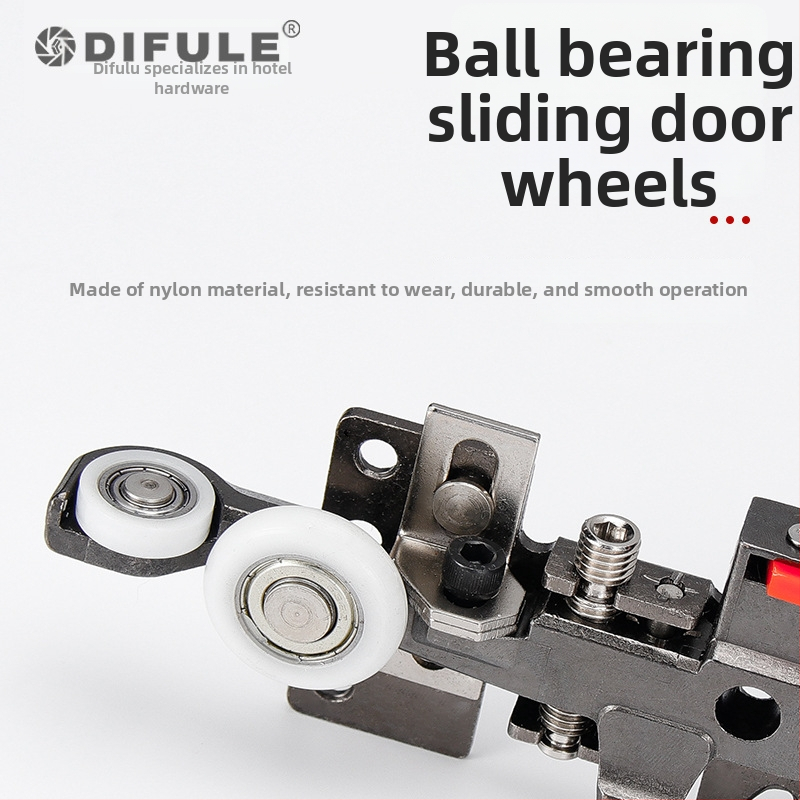 Sada hardvéru pre posuvné dvere: neviditeľný vodič koľajnice, obojstranný tlmič, zliatina zinku, model DFL-GC010, Ding Fule, moderný minimalistický štýl