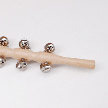 Clopot de mână din lemn cu 13 clopoței pentru învățarea Orff – instrument muzical pentru copii, grădiniță